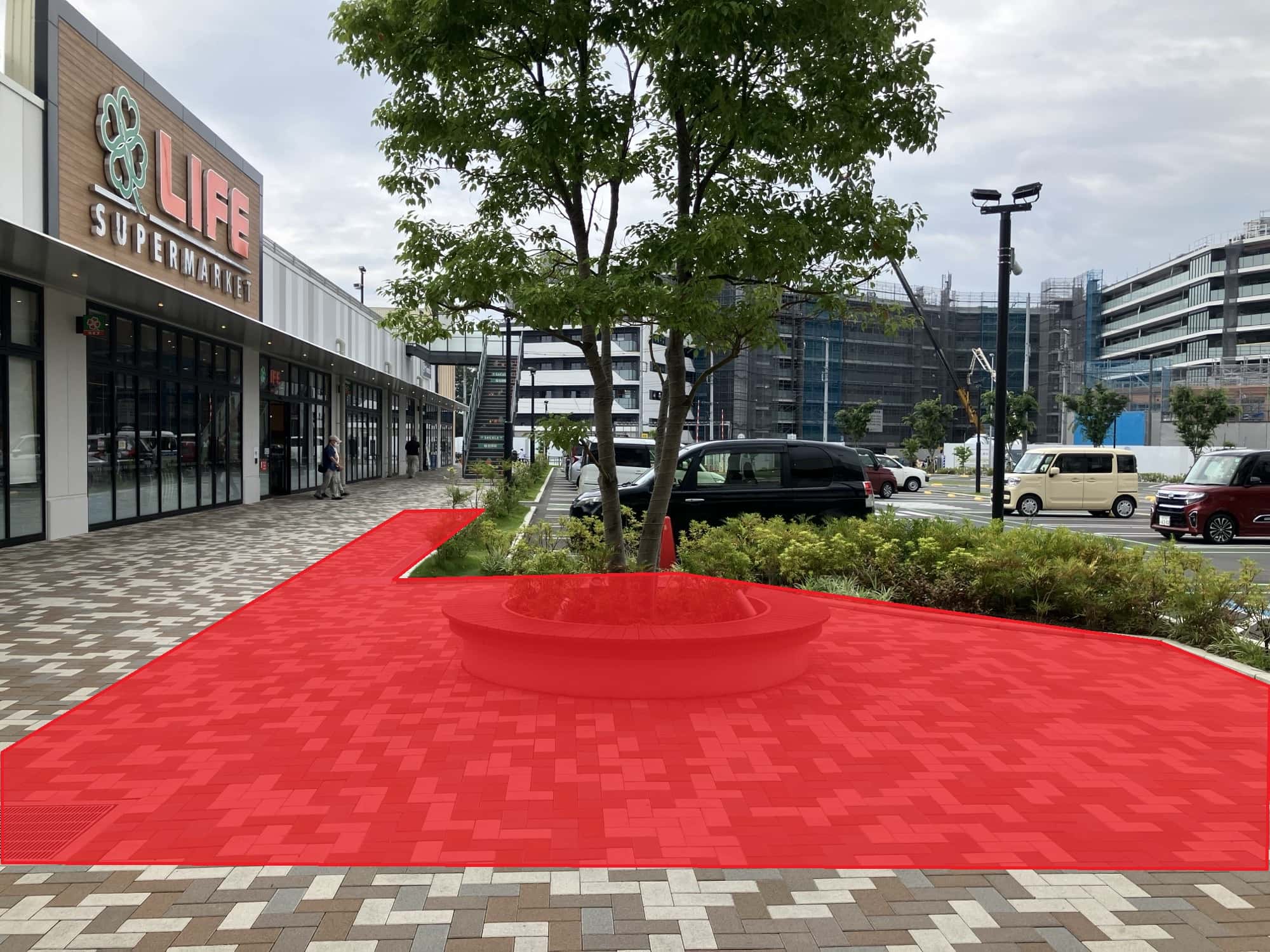1階屋外(メイン入り口前植栽エリア) 販促プロモーションに最適な催事イベントスペース