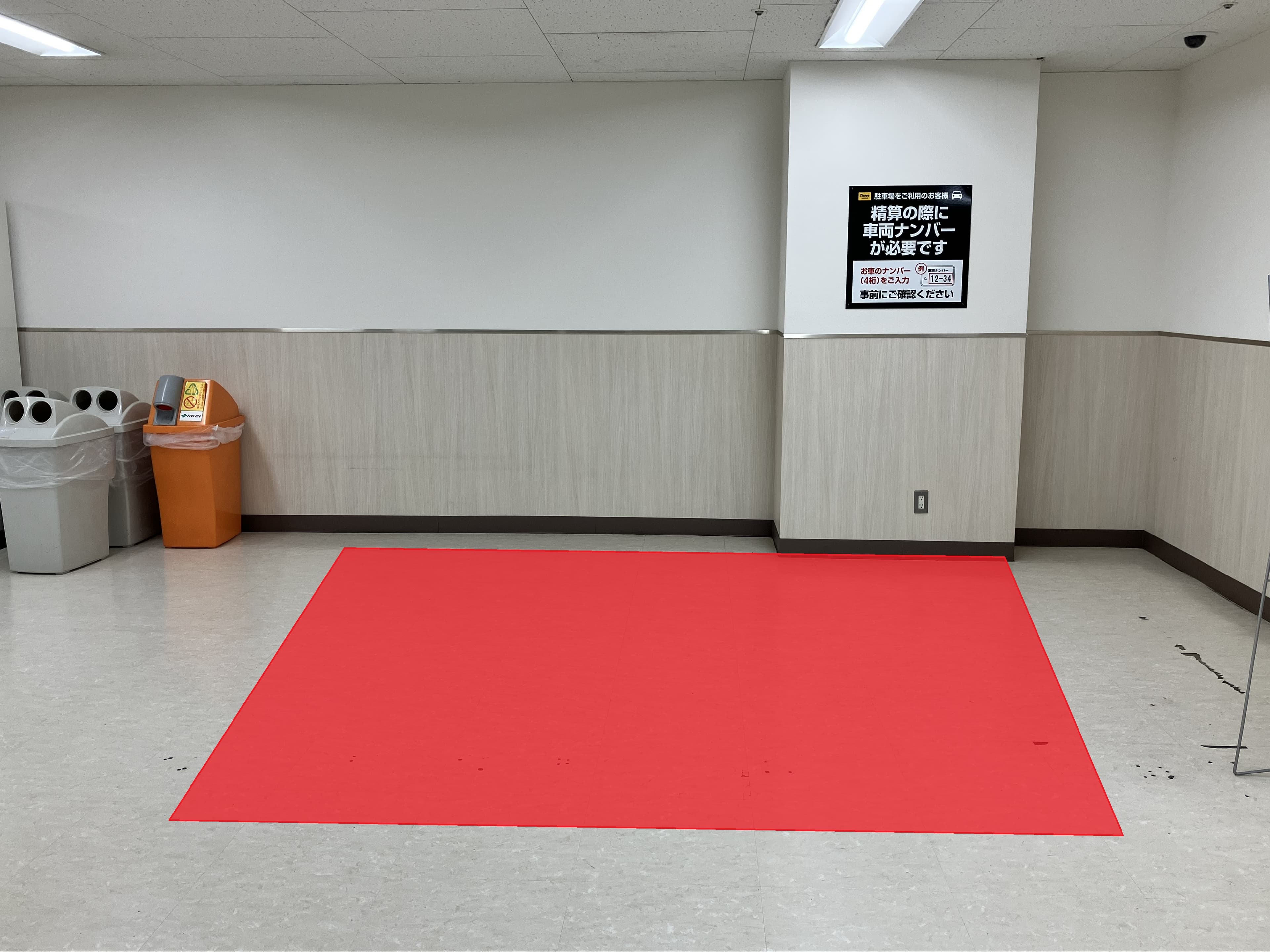 地下2階駐車場エレベーターホール 物販、食物販のポップアップストアや販促プロモーションに最適な催事イベントスペース