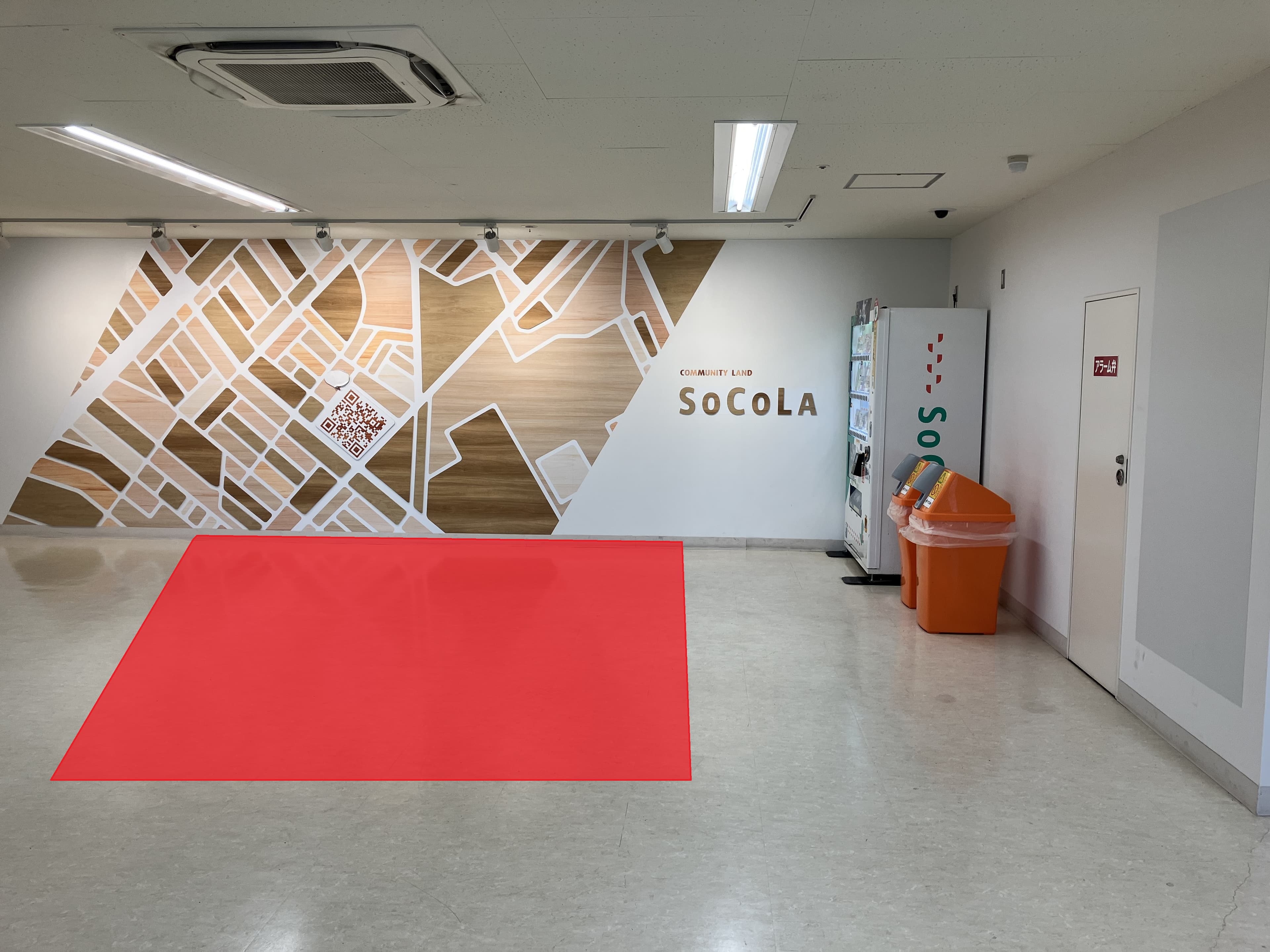 屋上駐車場エントランス・オートスロープ横 物販、食物販のポップアップストアや販促プロモーションに最適な催事イベントスペース1