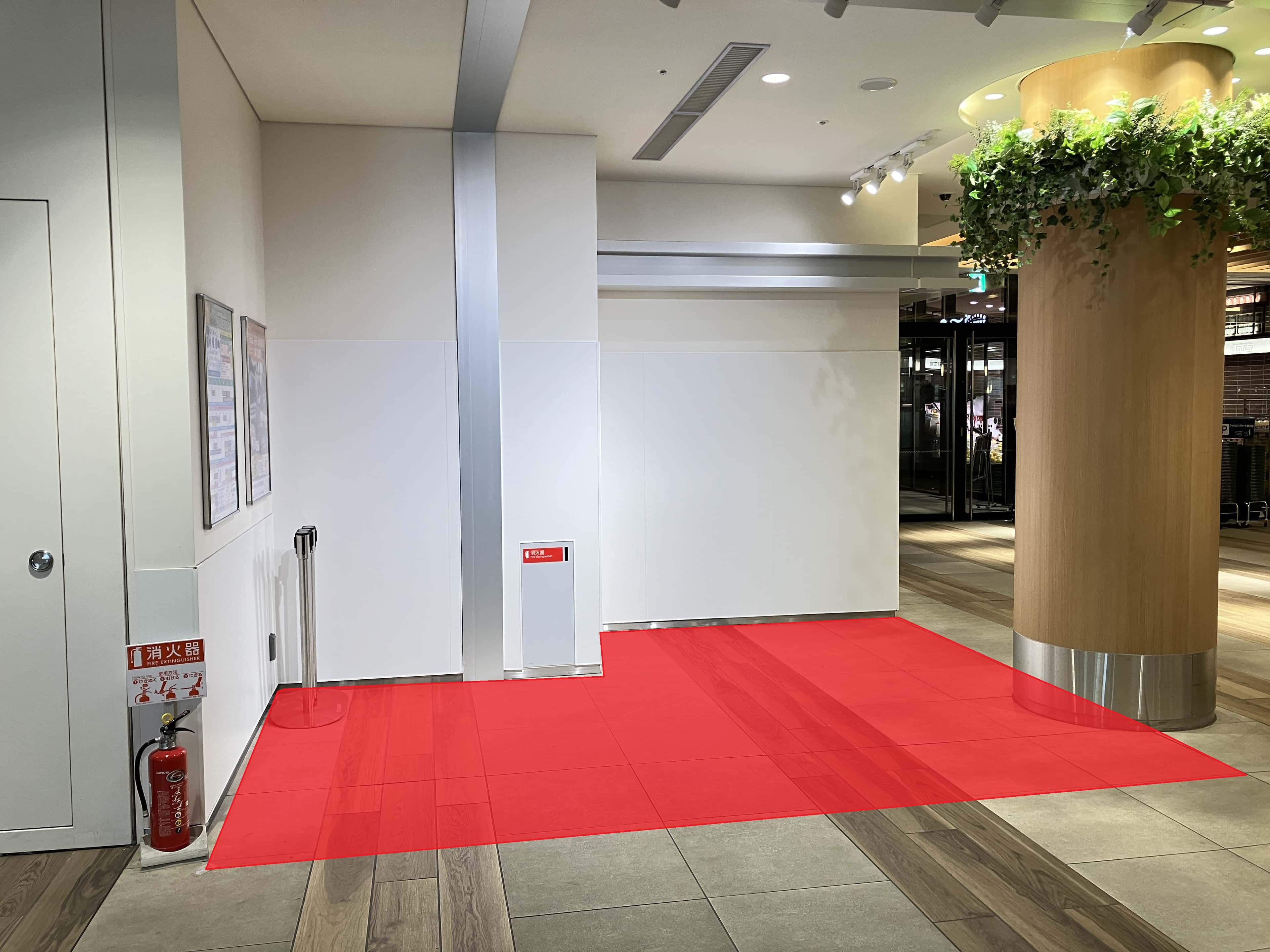 1階正面入り口横 物販、食物販のポップアップストアや販促プロモーションに最適な催事イベントスペース