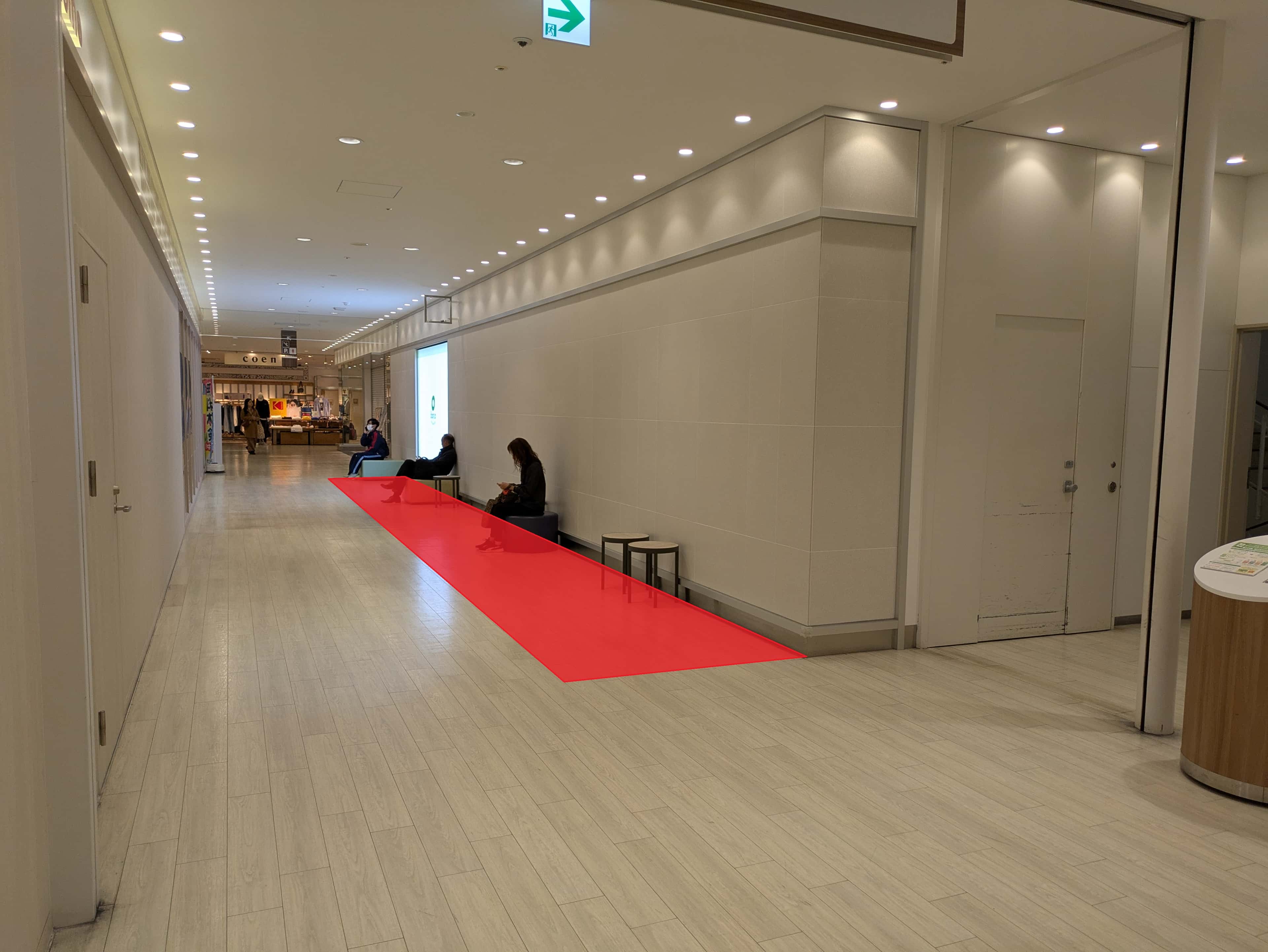 3階共用通路 物販、食物販のポップアップストアや販促プロモーションに最適な催事イベントスペース