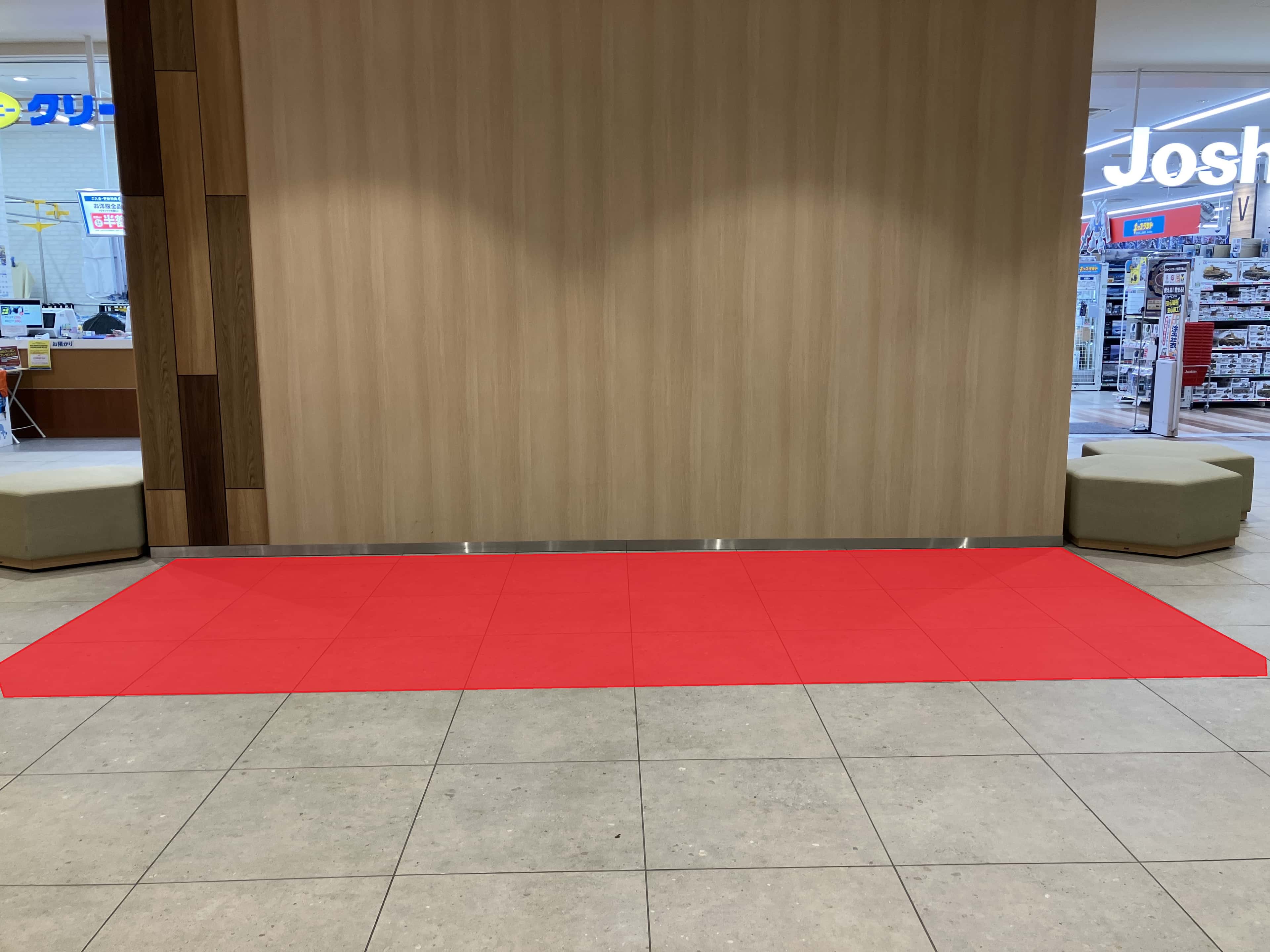 1階エスカレーター下 物販、食物販のポップアップストアや販促プロモーションに最適な催事イベントスペース